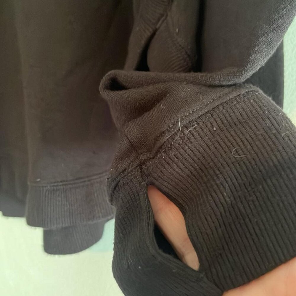 JoyLab Modal Blend Ruffled Hem Pull Over Top SZ LG Grunge Goth Luxuriously Soft - Picture 7 of 8